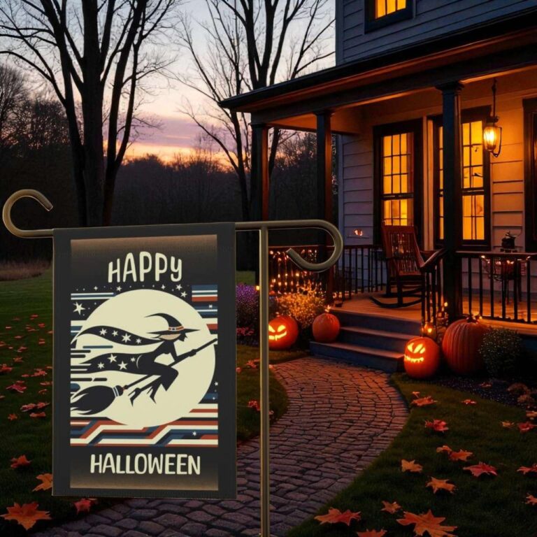Patriotic Garden Flag for Halloween Yard Decor | Seasonal Accent
