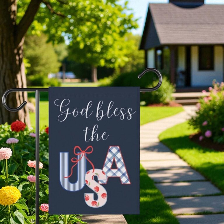 Patriotic Garden Flag, Fourth of July Yard Decor