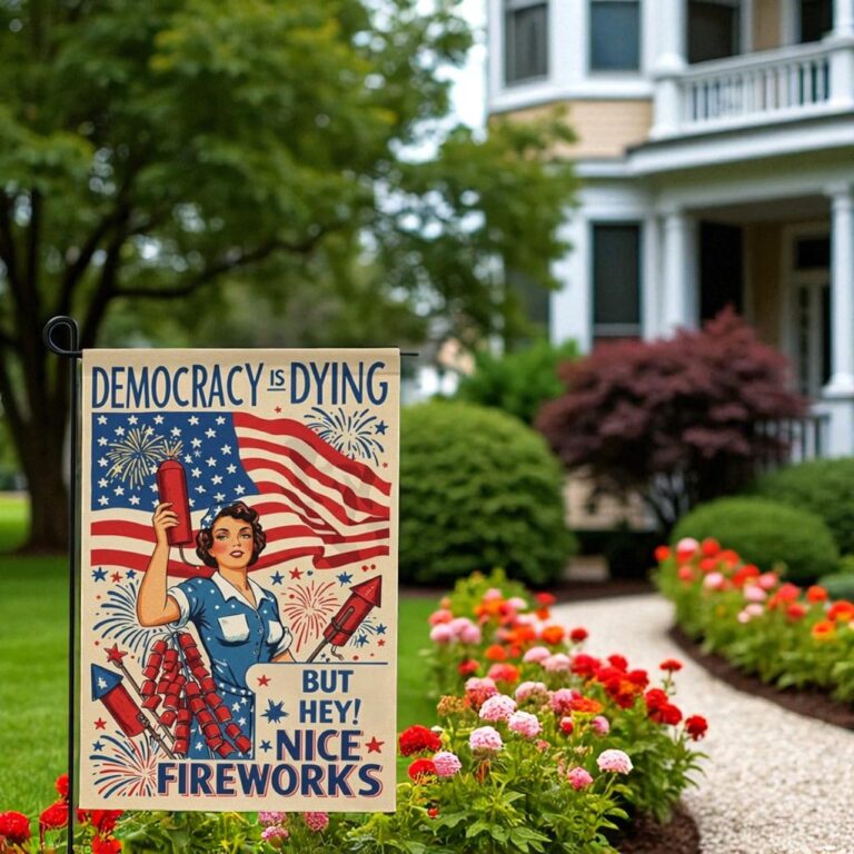 Patriotic Garden Flag, Funny Political Yard Banner
