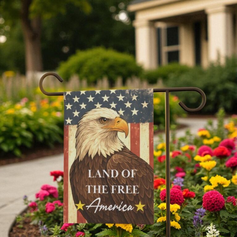 Patriotic Garden Flags, Bald Eagle American Flag