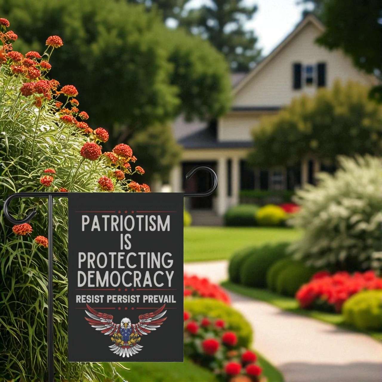 Patriotism Garden Flag, Anti Trump Yard Sign