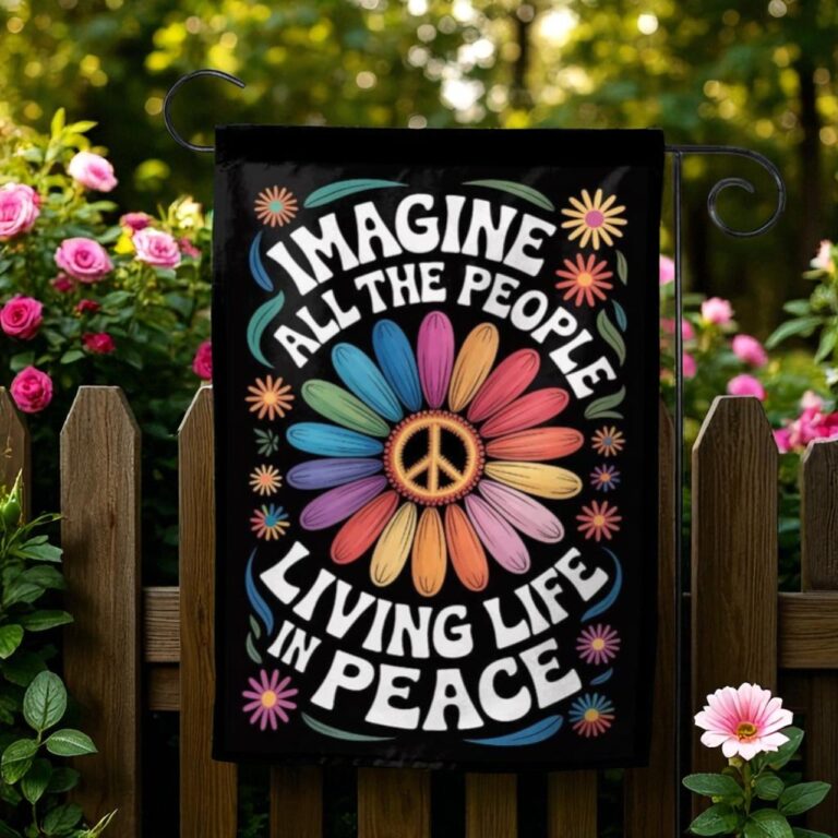 Peace Sign Flag, Decorative Yard Garden Flag