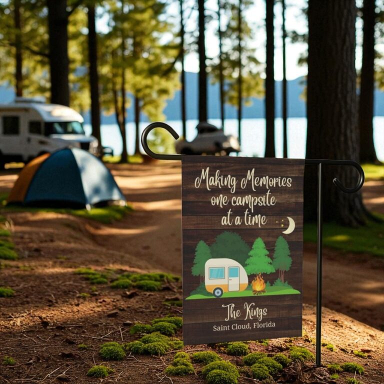 Personalized Camper Flag, Camping Gift
