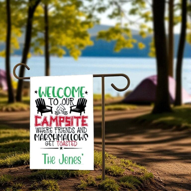Personalized Campers Flag, Custom Camping Banner