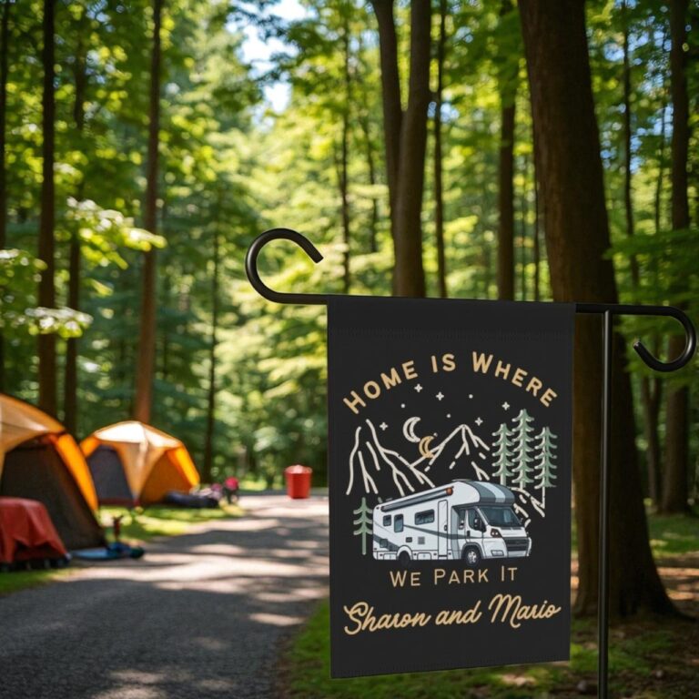 Personalized Campsite Flag, Custom RV Camper Gift