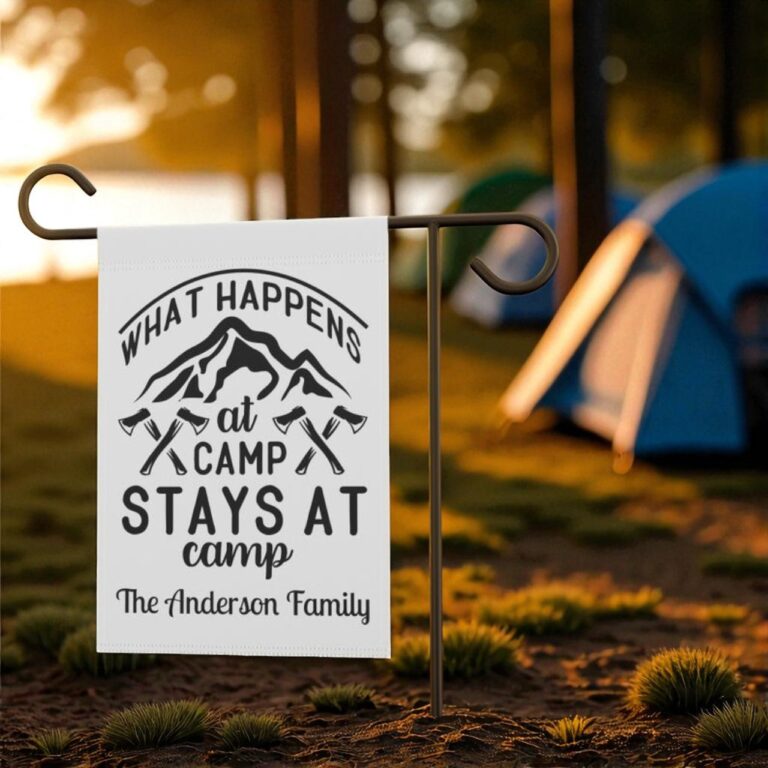 Personalized Garden Flag, Custom Camping Banner
