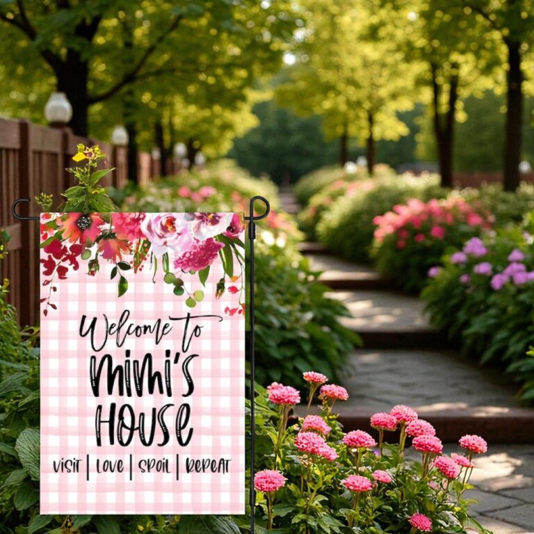 Personalized Garden Flag, Custom Welcome Flag for Grandma