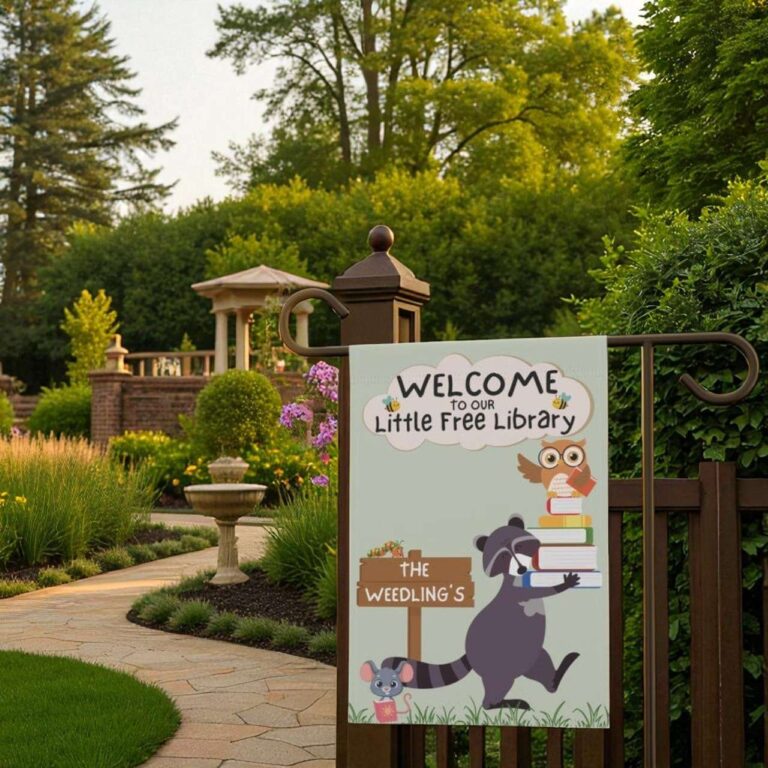 Personalized Library Flag for Free Little Library Decor