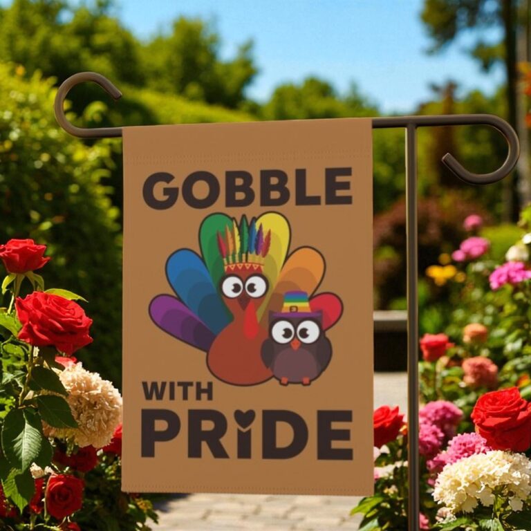 Pride Garden Flag, Thanksgiving Yard Art