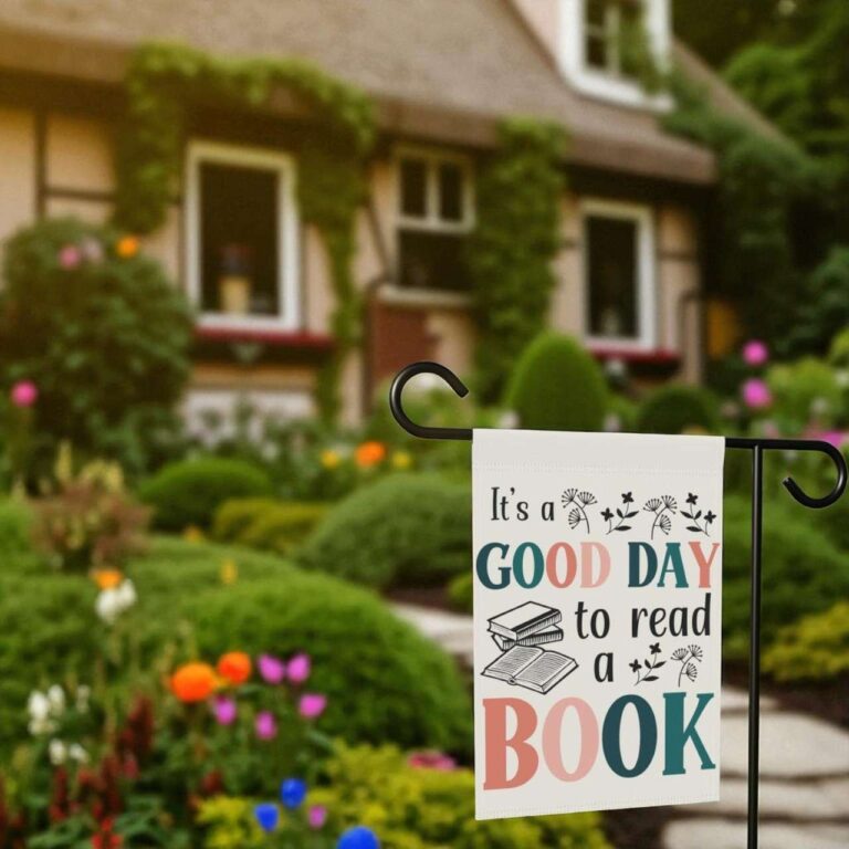 Read Book Garden Flag for Book Lovers Durable Outdoor Decor