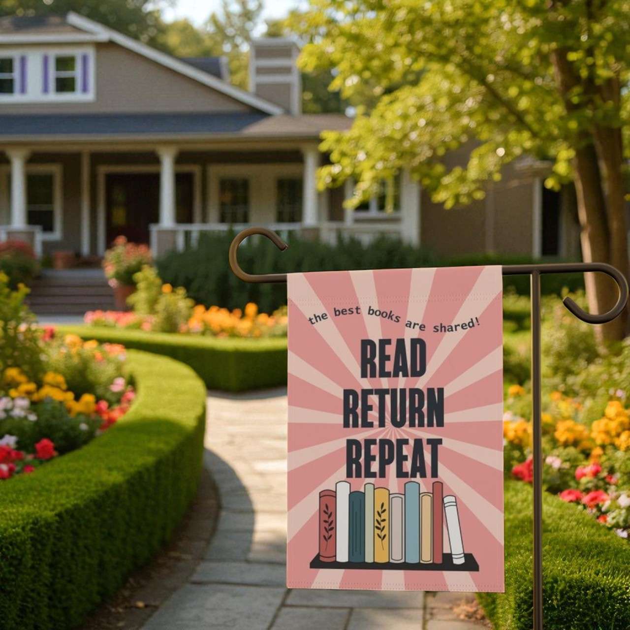 Read Return Repeat Flag, Reading Bookmark Gift