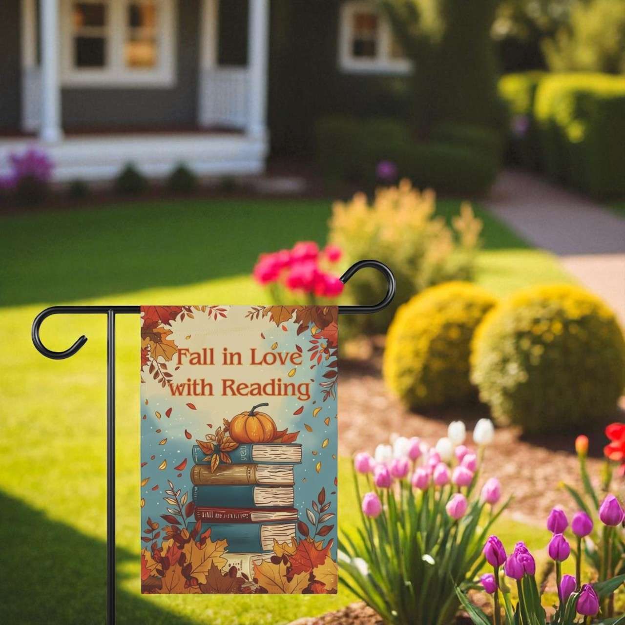 Reading Garden Flag, Librarian or Teacher Gift Idea