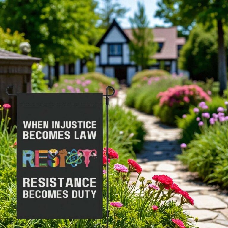 Resist Anti Trump Garden Flag Social Justice Activist Banner