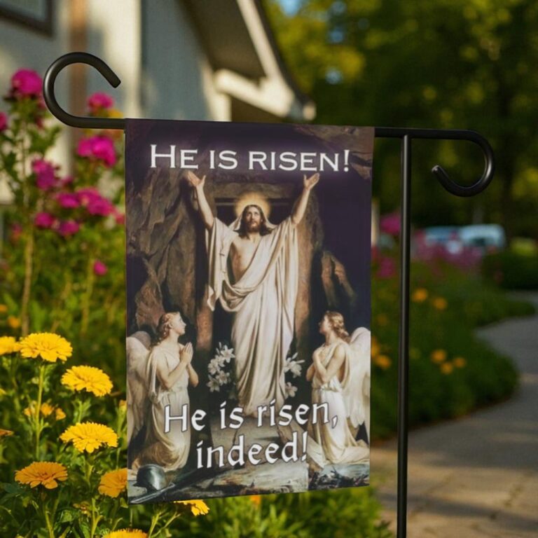 Easter Catholic Gift Flag, Resurrection Garden Flag