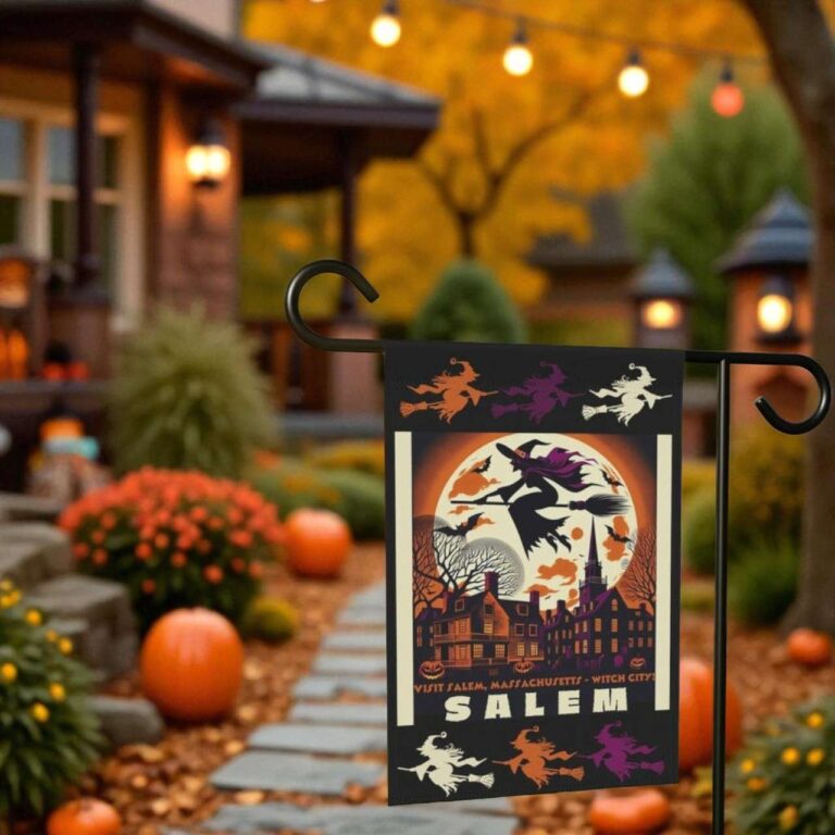 Salem Witch City Garden Flag | Durable Halloween Yard Decor
