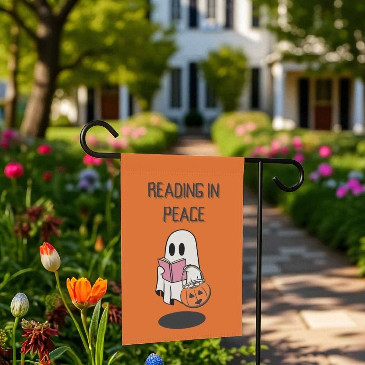 Spooky Ghost Banner, Halloween Garden Decoration