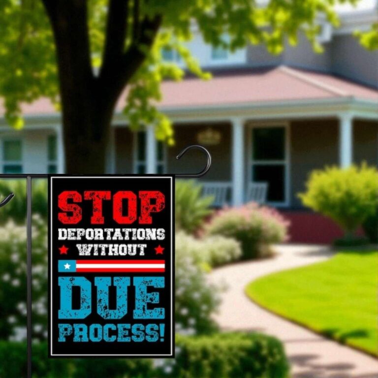 Stop Deportations Flag - Durable Garden Flag for Social Justice