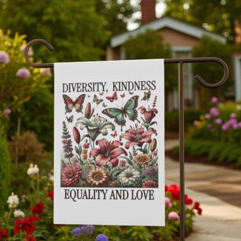 Summer Garden Flag, Diversity Butterfly Decor