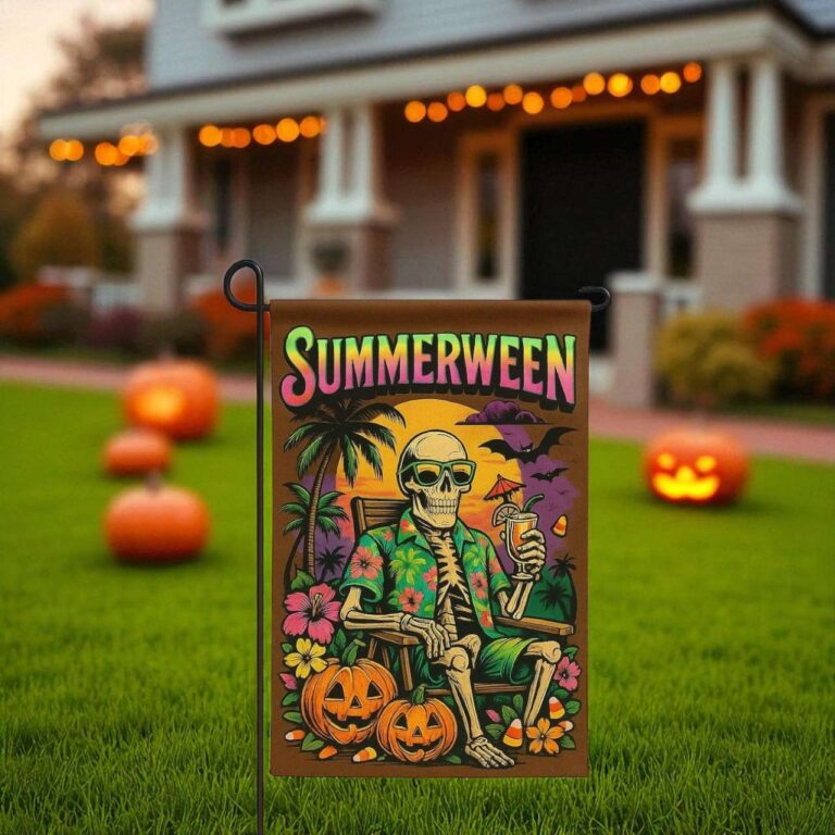 Summerween Garden Flag Durable Double Sided Outdoor Halloween Decor