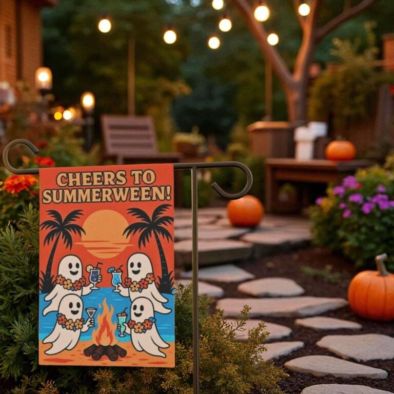 Summerween Garden Flag Halloween Outdoor Decor Durable & Festive