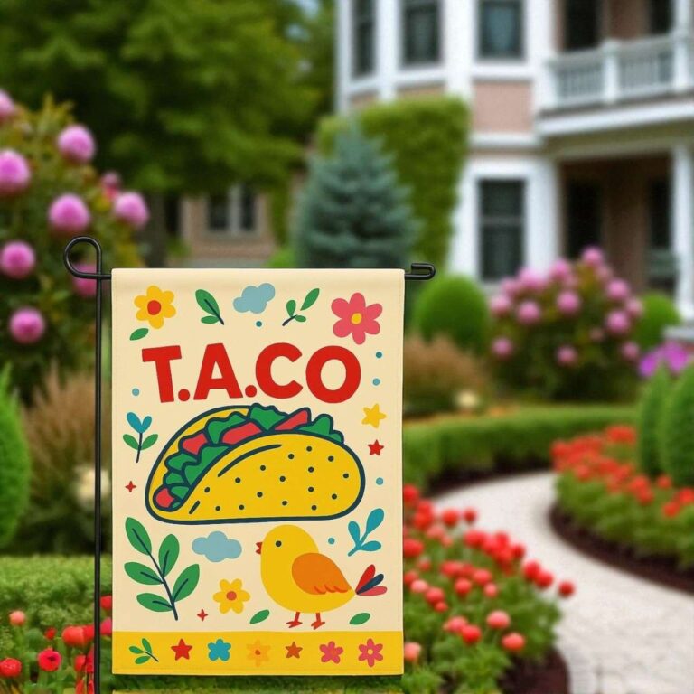 TACO Chicken Flag Anti-Trump Yard Banner for Bold Political Satire