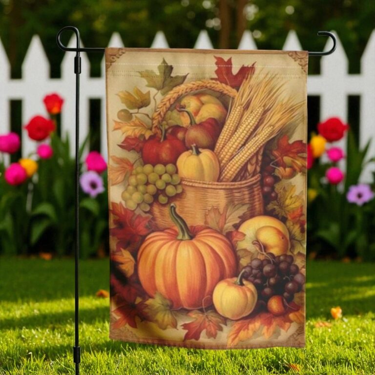 Thanksgiving Garden Flag, Autumn Harvest Decor