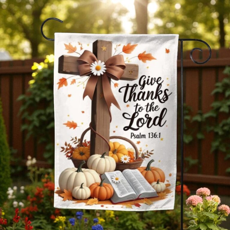 Thanksgiving Garden Flag, Fall Porch Yard Decor