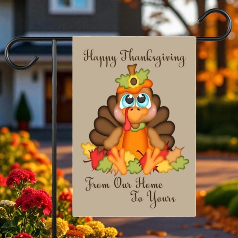Thanksgiving Garden Flag, Turkey Yard Decoration