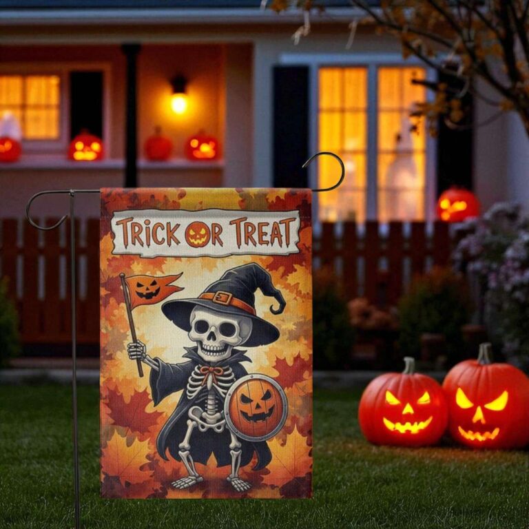 Trick or Treat Garden Flag for Halloween Yard Decor