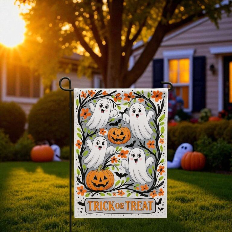 Trick or Treat Garden Flag for Halloween Yard Decor