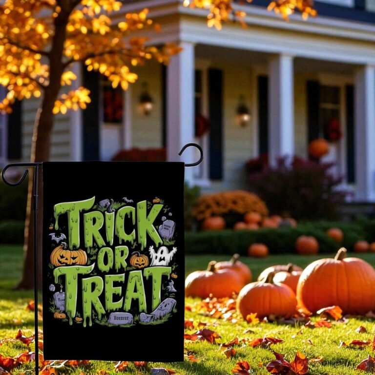 Trick or Treat Halloween Flag - Durable Witchy Outdoor Decor