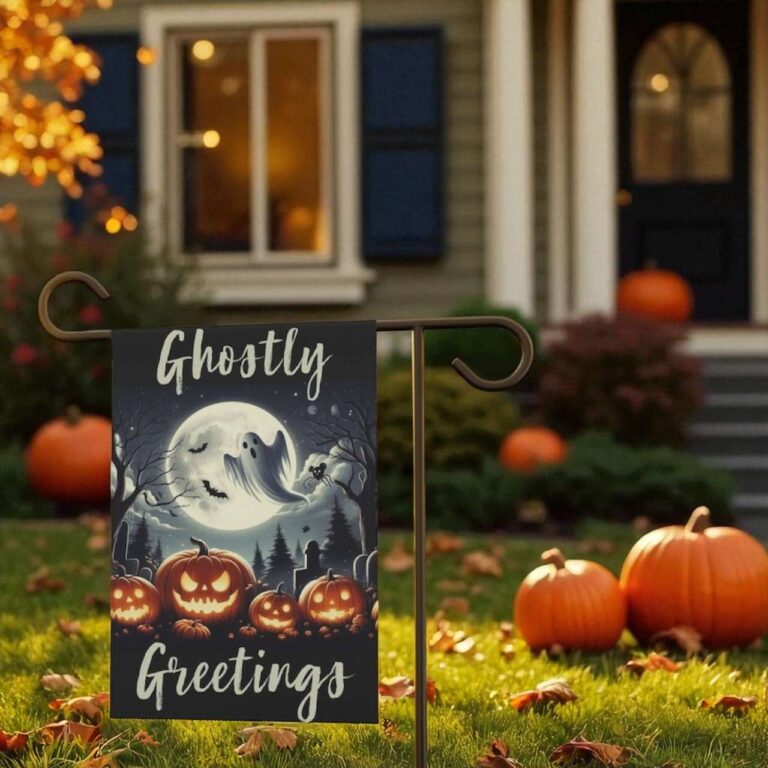 Trick or Treat Yard Flag Durable Funny Halloween Garden Decor