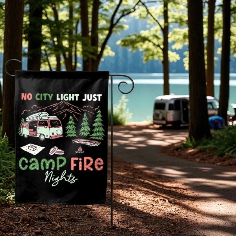 Welcome Campsite Flag, Camping Decor