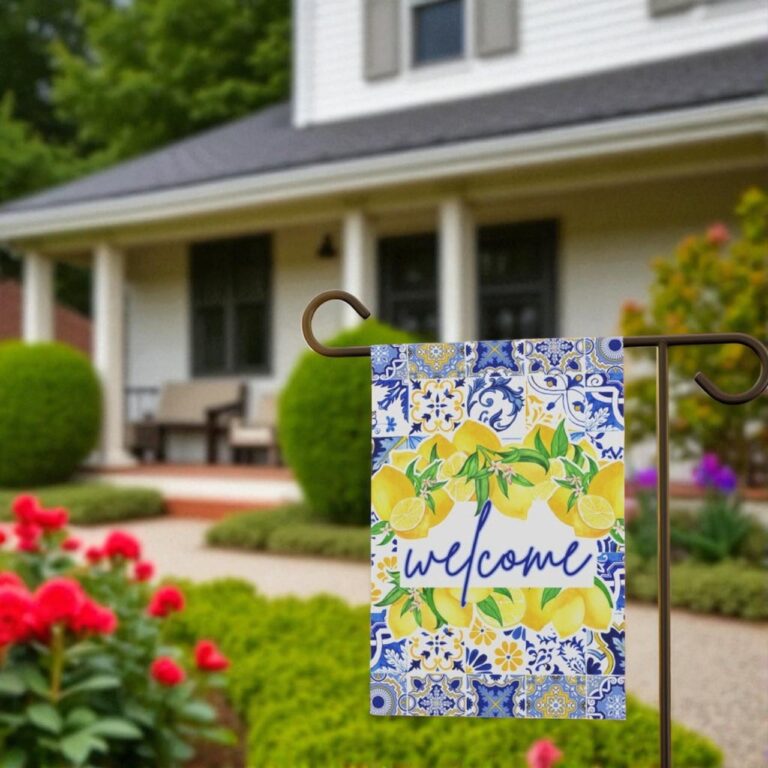Welcome Flag, Italian Lemon Garden Flag