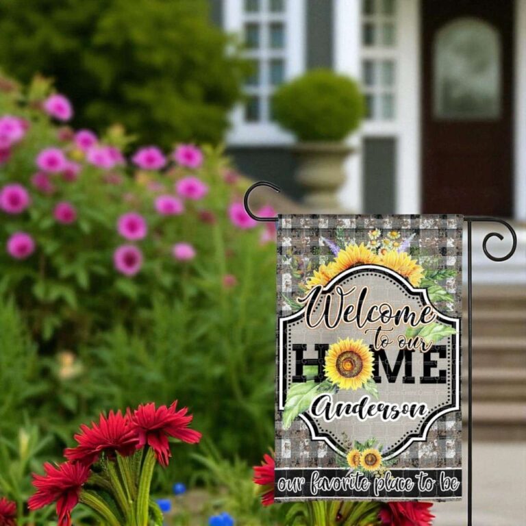 Welcome Home Flag Sunflower Sublimation | Durable Garden Decor