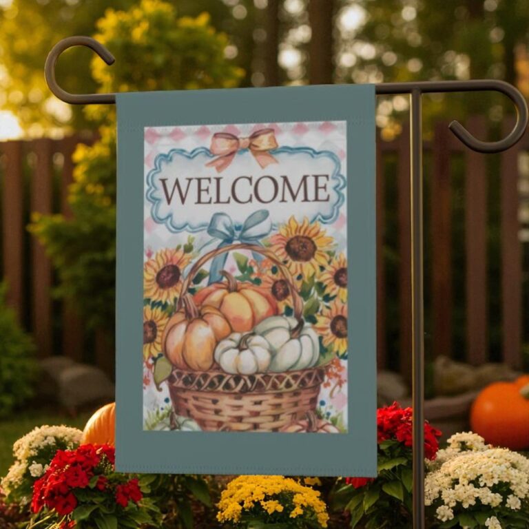 Welcome Pumpkins Flag, Fall Outdoor Flag