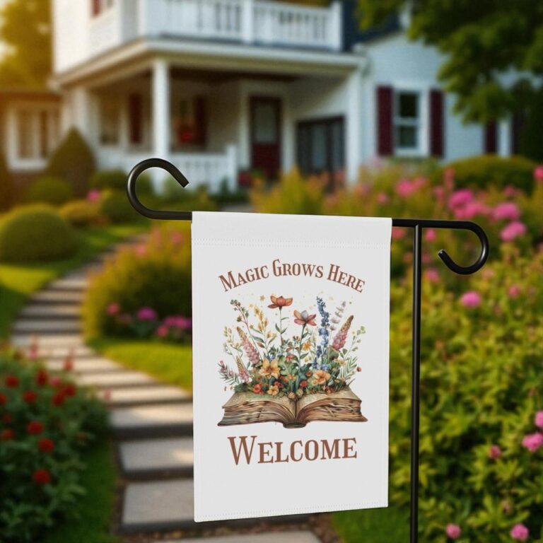 Welcome Garden Flag, Wiccan Pagan Home Decor