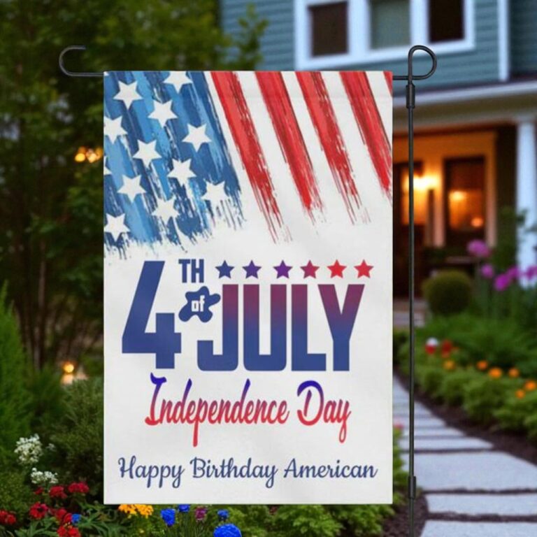 4th of July Garden Flag, Personalized Custom Decor