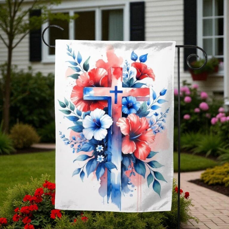 America Needs Jesus Garden Flag, Patriotic Christian Outdoor Banner