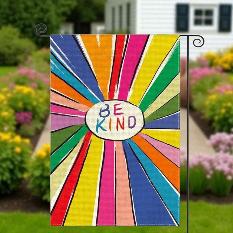 Be Kind Garden Flag - Rainbow Pride Outdoor Decoration