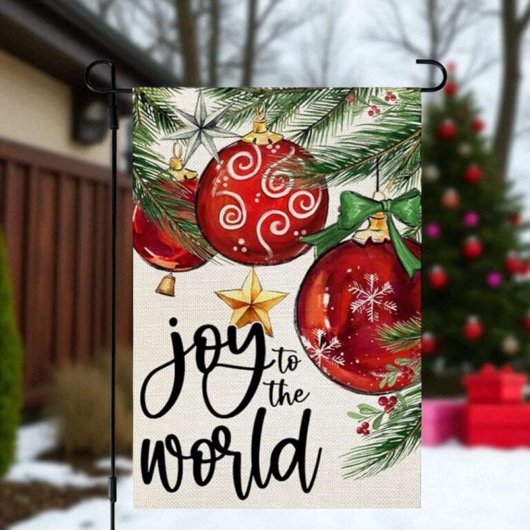 Christmas Garden Flag Joy to the World Yard Decor
