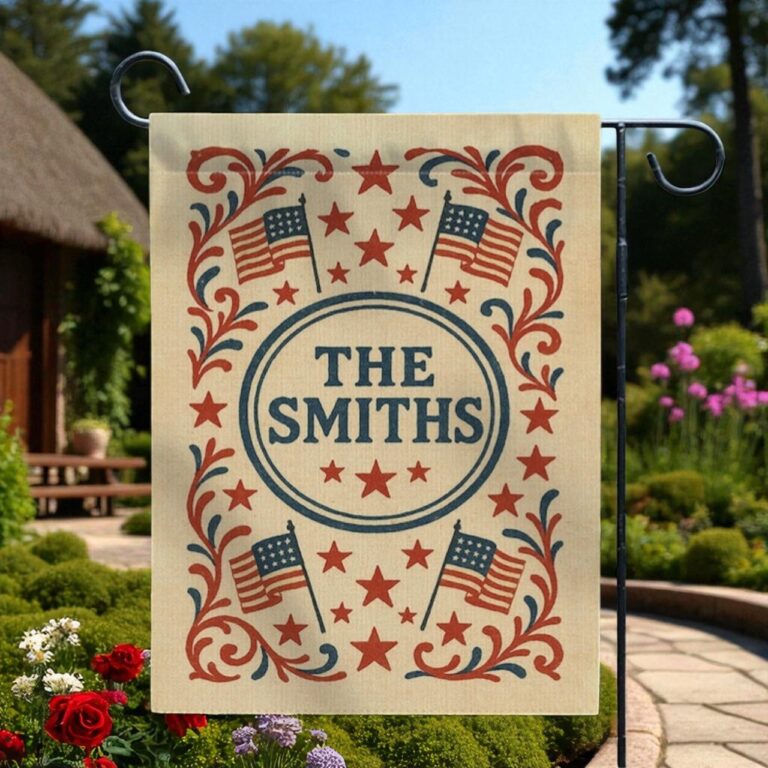 Custom 4th July Garden Flag, Patriotic Family Yard Decor