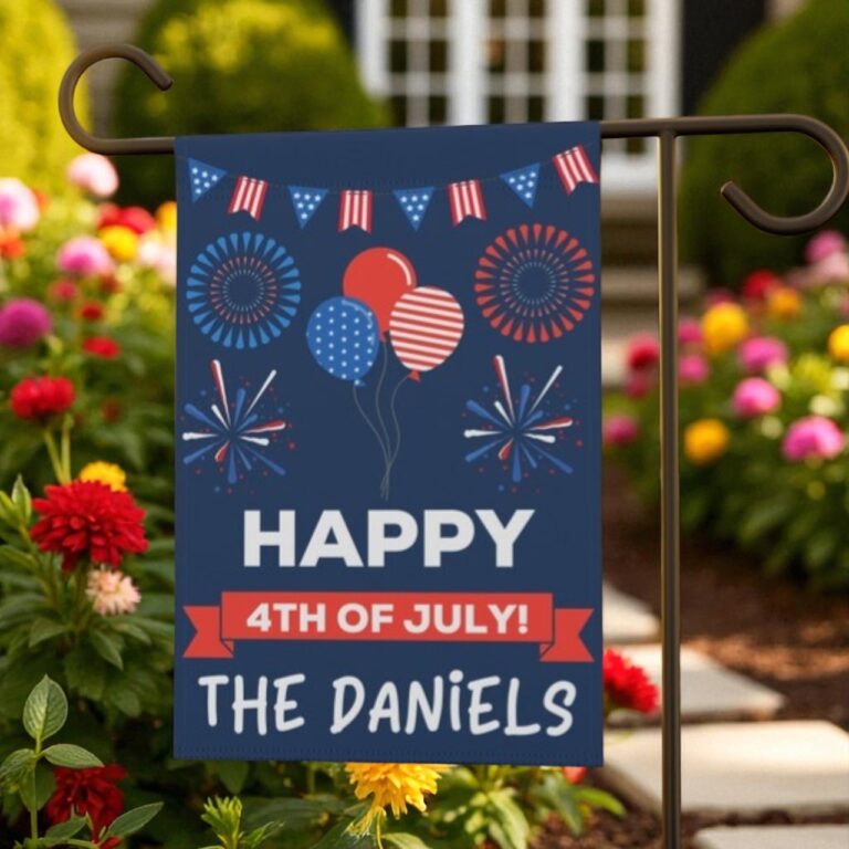 Custom 4th of July Flag, Patriotic Yard Sign