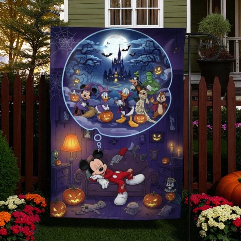 Disney Halloween Garden Flag, Spooky Fall Decor