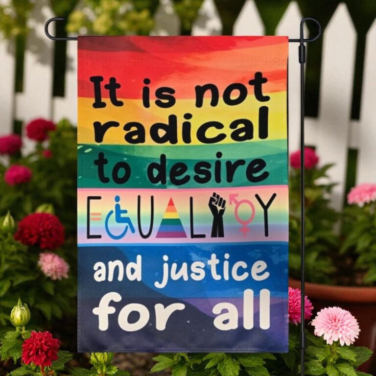 Equality Justice Garden Flag, LGBTQ+ Pride Yard Decor