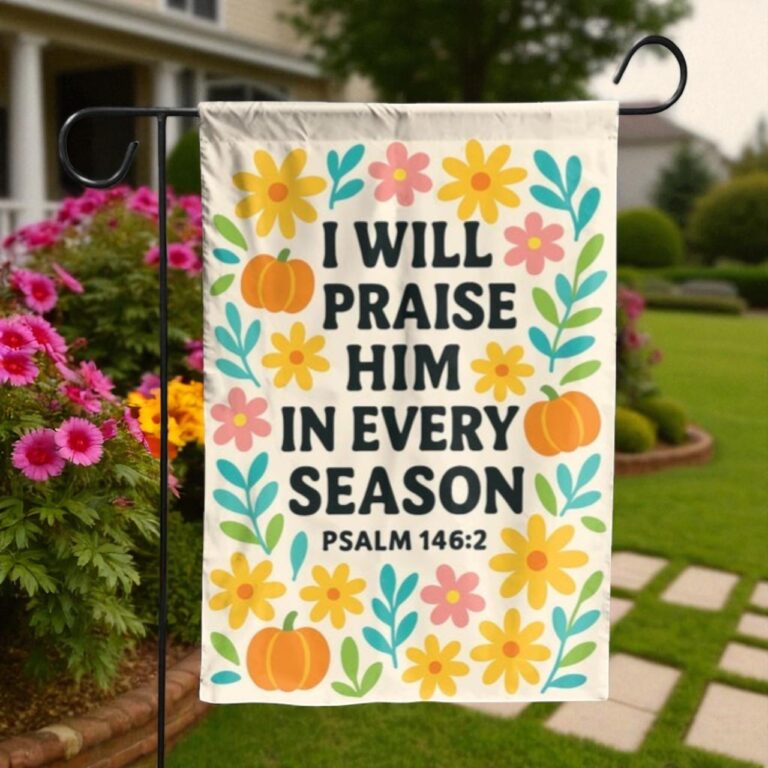 Faith Garden Flag, Christian Floral Yard Decor