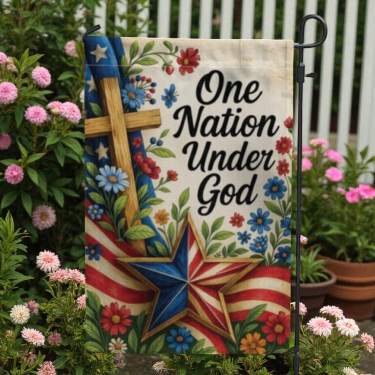 4th Of July Garden Flag, Christian Patriotic Outdoor Banner