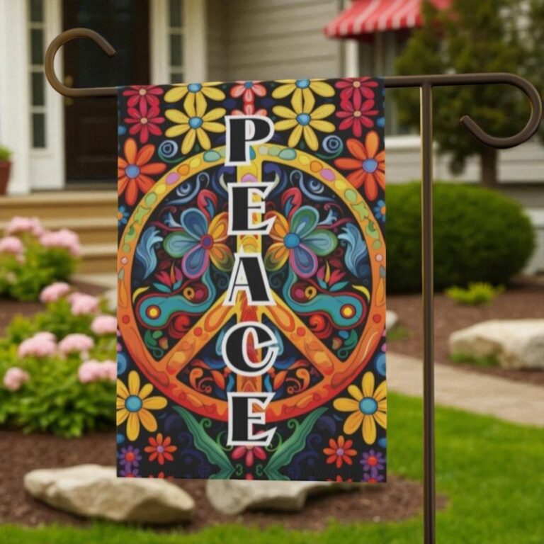 Peace Garden Flag, Peace Sign Banner