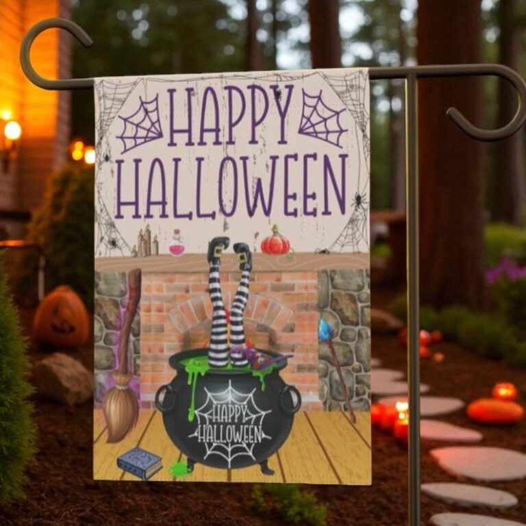 Halloween Garden Flag, Funny Witch Yard Decor
