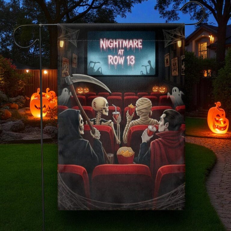Halloween Garden Flag, Horror Movie Theater Decor